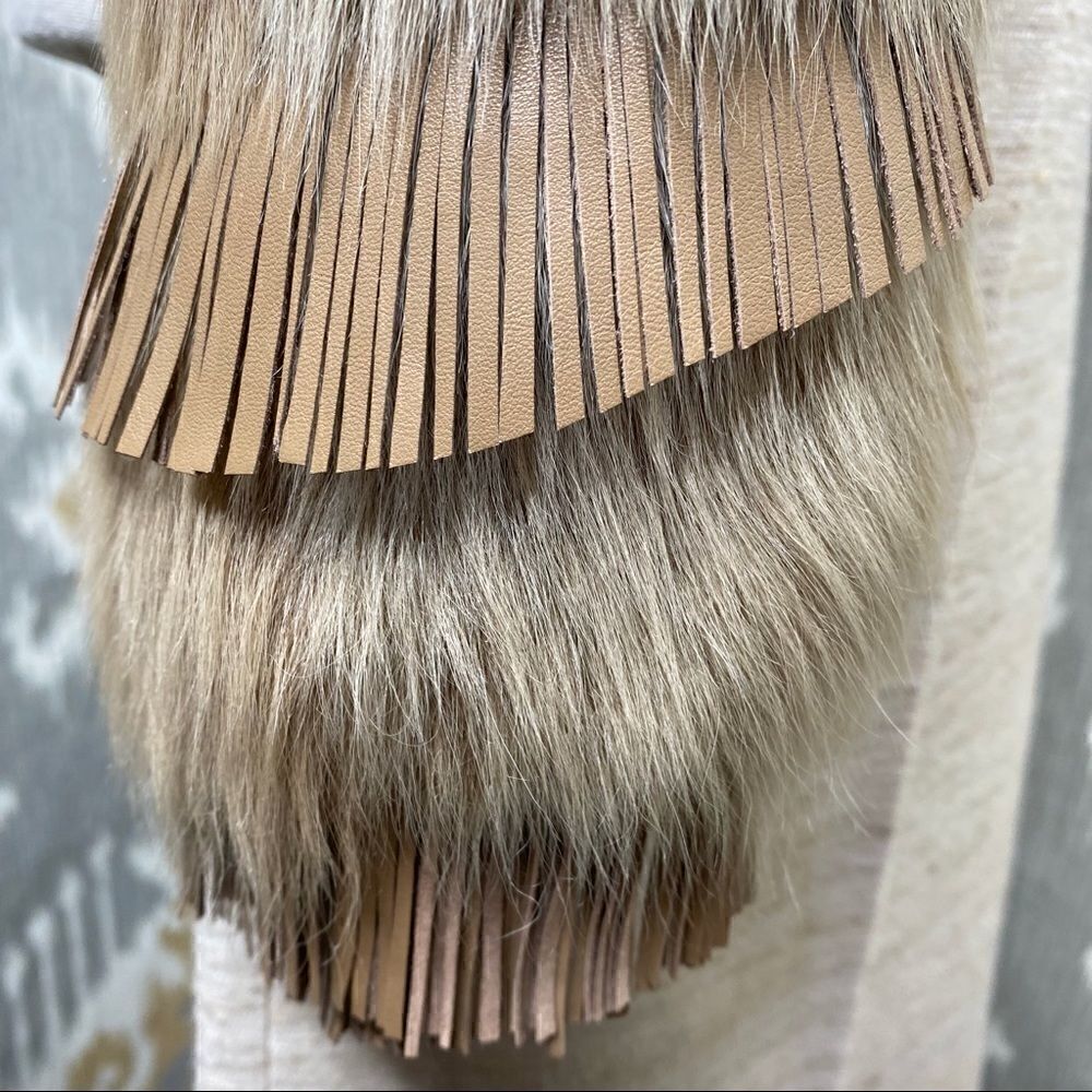 Ralph Lauren ‘15 Collection Tan Italian Lamb Shearling & Suede Fringe Jacket - Picture 11 of 16